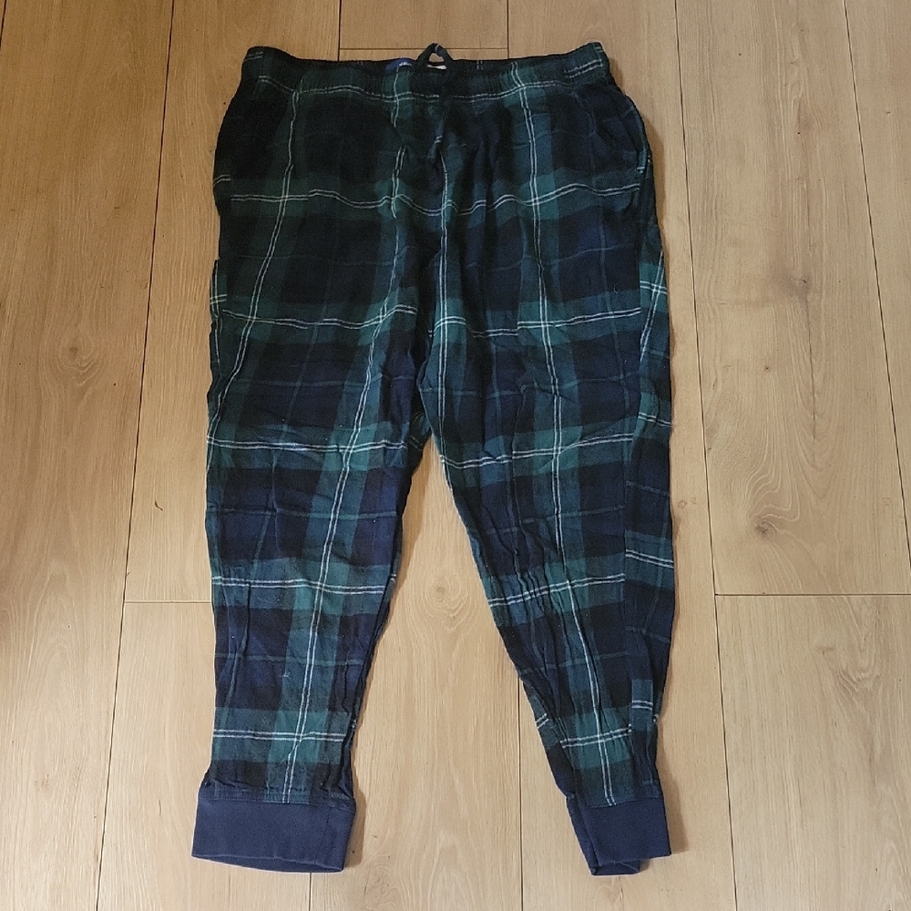 Old Navy Women's Plaid Pajama Pants - Green and Black